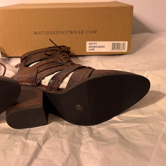 Coconuts Getty snakeskin Booties by Matisse footwear. Free gift with purchase - Picture 4 of 6